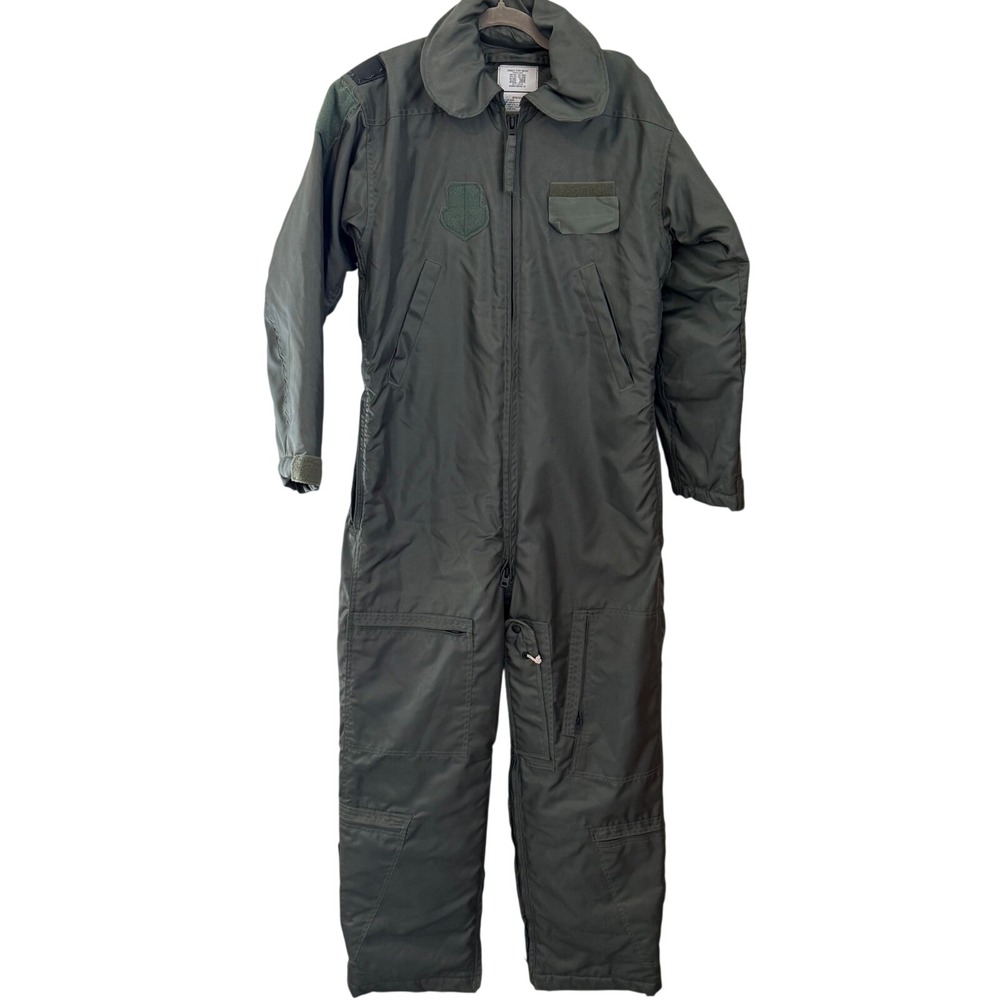 Vintage Greenbrier Industries size 38 R Military Flight Suit Aramid Sage Green